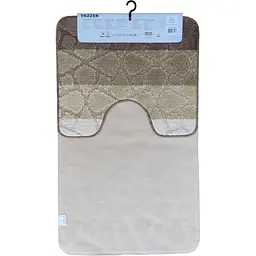 Набір килимків для ванної Vezzer Color line 60x100 та 60x50 см коричневий (VZC05245) - мініатюра 4