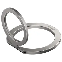 Тримач для телефону Baseus Halo Series Foldable Metal Ring (Single ring) (SUCH00001) Silver - мініатюра 3