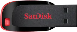 USB Flash SanDisk USB Cruzer Blade 16Gb Black Red - мініатюра 3