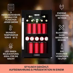 Холодильник для напоїв Klarstein Beersafe 70 Beer Time Edition (10046063) - мініатюра 2