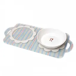 Керамічні миски для собак та котів на блакитній підставці "BonBon Tray Kit" Berry Blu Oops zoo0006131 - мініатюра 2