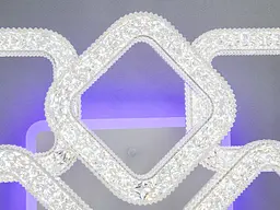 Плоска світлодіодна стельова люстра з пультом S2205/4+4WH LED 3 - мініатюра 5