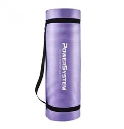 Килимок для йоги та фітнесу Power System PS-4017 NBR Fitness Yoga Mat Plus Purple (180х61х1) (PS-4017_Purple) - мініатюра 2