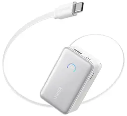 Портативний зарядний пристрій Nano - 10000 mAh 45W Built-In USB-C Cable White Anker teh0027052