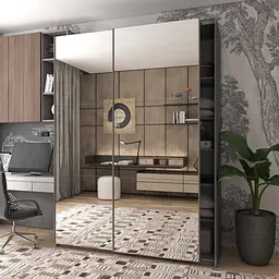 Шафа-купе Doros G-Caiser Графіт 2 Дзеркала 180х60х240 (42005012) - мініатюра 5