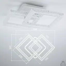Світильник керований світлодіодний ESLLSE RADIST ICE 40Вт 345x480x120 мм Білий - мініатюра 7