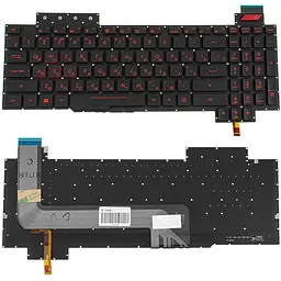 Клавіатура для ноутбука ASUS (FX503 series) rus, black, без фрейма, підсвічування клавіш(оригінал) - мініатюра 2
