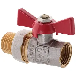 Кран з американкою Waterpro 1/2" прямий червоний WP0151