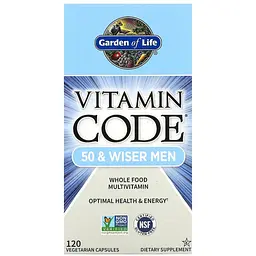 Мультивітаміни 50+ для чоловіків Garden of Life Vitamin Code 120 капсул (GOL11369) - мініатюра 2