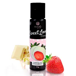 Лубрикант оральний Secret Play Strawberry & White Chocolate Gel, білий шоколад з полуницею, 55 мл Secret play 37-3672 103696