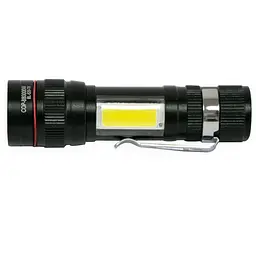 Ліхтарик X-Balog BL-520-T6 ручний акумуляторний чорний, світлодіодний T6+COB, з USB зарядкою і Zoom-фокусом - мініатюра 4