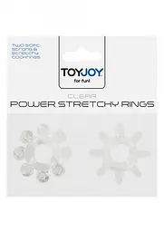 Набір ерекційних кілець Toy Joy Power Stretchy Rings 2 шт. прозорий - мініатюра 2
