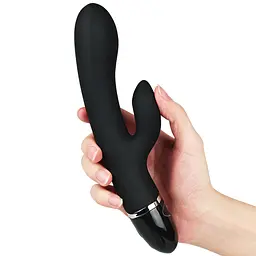 Вібратор кролик Lovetoy O-Sensual Clit Duo Climax 21 см чорний - мініатюра 5