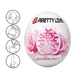 Мастурбатор Pretty Love Pleasure Egg Masturbator Pink - мініатюра 3