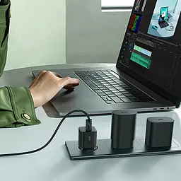 Мережевий зарядний пристрій Baseus GaN5 Fast Charger (mini) 1C 25W EU Cable Type-C to Type-C 1m чорний P10110909113-01 - мініатюра 3