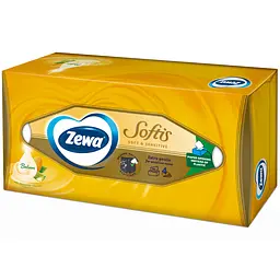 Уцінка. Серветки косметичні Zewa Softis чотиришарові 80 шт. - мініатюра 2