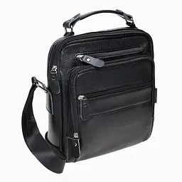 Чоловіча сумка Borsa Leather K15112 26x23x8 см Чорний (10960)