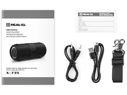 Портативна акустика REAL-EL X-735 Black (EL121600011) - мініатюра 3