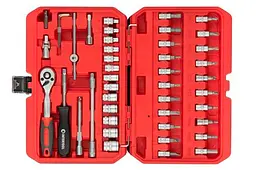 Набір інструментів Intertool RED 48 од., 1/4" (ET-9048) - мініатюра 2