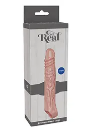 Насадка на пеніс Get Real Extension Sleeve Large 19 см (тілесний) - мініатюра 4