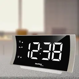 Годинник настільний з радіо Technoline WT494 Silver (WT494), Чорний - мініатюра 4