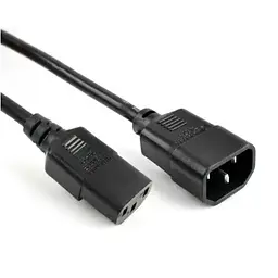 Кабель живлення вторинний OEM PC-monitor 1.8m 0.75 мм Iec C13-C14 - мініатюра 2