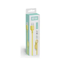 Дата кабель USB 2.0 AM to USB-C 1.0m soft silicone yellow ColorWay (CW-CBUC043-Y) - мініатюра 2