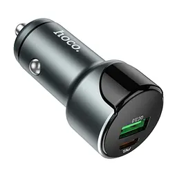Зарядний пристрій HOCO 1xUSB-C PD20W + 1xUSB QC3.0 car adapter Z42 gray (6931474742551) - мініатюра 3