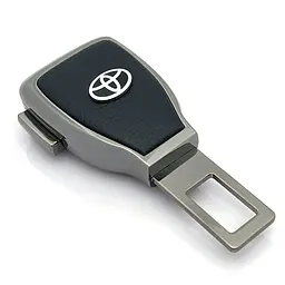 Заглушка перехідник ременя безпеки з логотипом Toyota Темний хром 1 шт