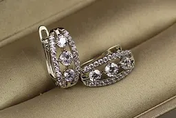 Сережки Xuping Jewelry світлофор 1.5 см сріблясті - мініатюра 3