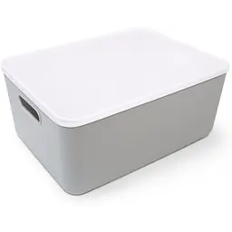 Комплект XL: ящик для зберігання МВМ My Home FH-13 XL 360х257х160 мм та кришка FH-16 сірий (FH-13/FH-16 GRAY) - мініатюра 5