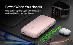 Павербанк Belkin Pink 20 000 mAh / 20 Вт (BPB024HQPK) - мініатюра 7