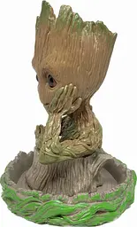 Горщик для квітів та канцелярії Грут Groot G1 + підставка пень - мініатюра 2