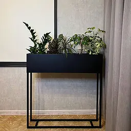 Вазон-кашпо для квітів Nice & Cozy Stand 100x20x80 см на підставці чорний - мініатюра 2