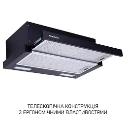 Витяжка телескопічна Minola HTL 6615 BL 1000 LED - мініатюра 2