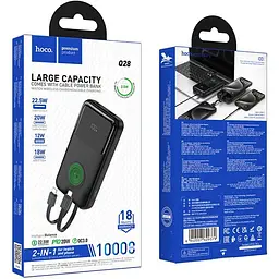Зовнішній акумулятор Hoco Q28 Victory 10000mAh 22.5W Black [142544] - мініатюра 6