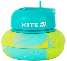 Силіконова пляшка для води Kite 600 мл бірюзова (K26-1271-1)