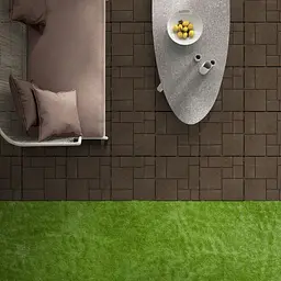 Покриття для підлоги MultyHome Mosaic декоративне рифлене 30х30 см 6 шт. коричневе (211857) - мініатюра 4