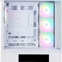 Корпус Zalman P40 DS, White, Mid Tower, без БЖ, для ATX / Micro ATX / Mini ITX, 1xType-C / 2xUSB 3.0, макс. CPU - 165 мм / VGA - 420 мм, 4x120 мм ARGB, бічна та передня панелі із загартованого скла, LCD екран (CPU / GPU / Time) - мініатюра 5