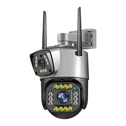 Бездротова зовнішня IP камера V380 WI FI · Подвійна вулична камера відеоспостереження 2 об'єктиви 4MP+4MP з віддаленим доступом