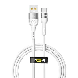 Кабель для заряджання та обміну даними Yoki YK-EX11 EXTRA Series USB/Type C 60W 3A/20V 1.2 m White