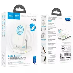 Бездротовий ЗП HOCO CQ16 stute4-in-1 10000mAh молочно-білий Деф.пак - мініатюра 2