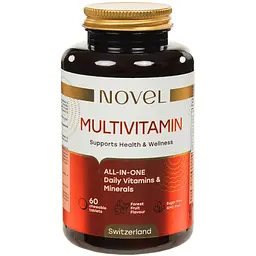 Вітамінно-мінеральний комплекс Novel Multivitamin 60 жувальних таблеток