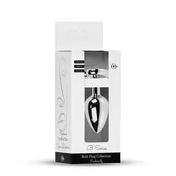 Анальна пробка - Jewellery Silver Heart Plug Black - мініатюра 10