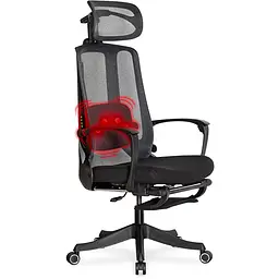 Крісло Mealux M4 Air Massage з масажним ефектом Black (HF-M4 M/BB)
