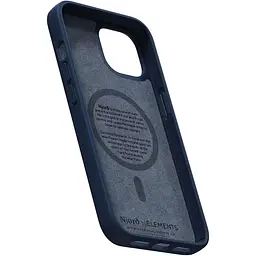 Чохол-накладка Njord Salmon Leather MagSafe Case Blue для iPhone 14 (NA41SL01) - мініатюра 4