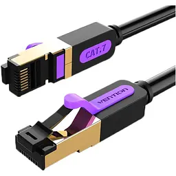 Патч-корд Vention 1.5 м, S/FTP Cat. 7 RJ-45 чорний (ICDBG)