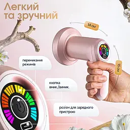 Інноваційний бездротовий антицелюлітний вібромасажер для м'язів тіла рук і ніг + 5 насадок + 6 швидкостей, Ручний лімфодренажний - мініатюра 7