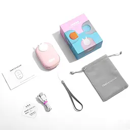 Портативний ЗП Power Bank GXZ-N705 2in1 з обігрівачем для рук 10000 mAh Pink / Rabbit - мініатюра 7