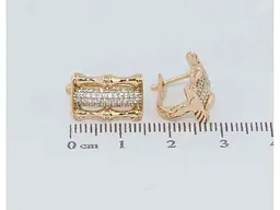 Сережки Xuping Позолота 18K англійський замок "Декоративні з інкрустацією цирконієм" (168764) - мініатюра 2